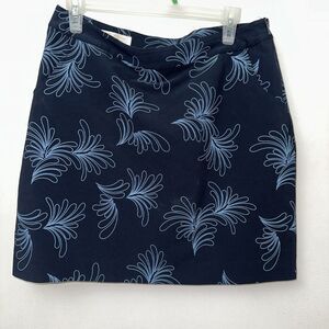 Monterey Club Blue Floral Skort Women's Medium 8-10 Golf Tennis Skirt Shorts